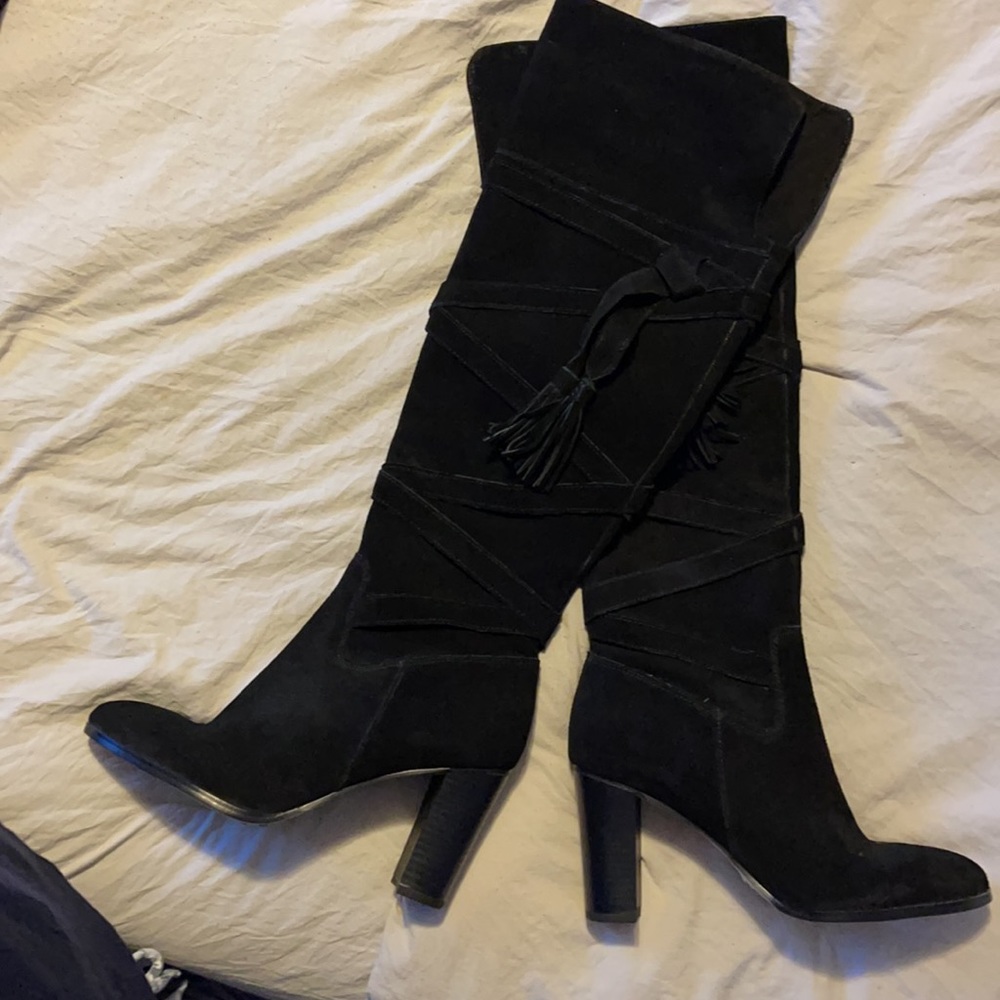 Over the knee boots suede brand Saks Fifth Avenue